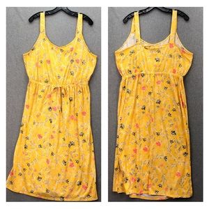 West Loop Yellow Floral Printed Tropical Dress Size XL